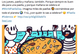 Publicació Twitter Atrápalo Social #Worldpaelladay