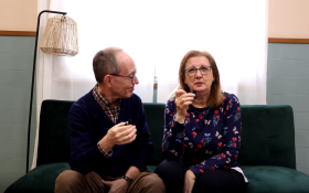 L'Albert i la Maria Lluïsa en un moment de l'entrevista