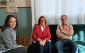 La família Gené Olaciregui en un moment de l'entrevista