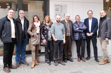 En la foto, representantes de TRAM, Moventia, Sant Joan de Déu, Càritas y la Fundació Llegat Roca i Pi