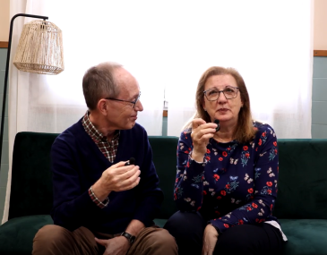 L'Albert i la Maria Lluïsa en un moment de l'entrevista