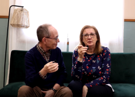 L'Albert i la Maria Lluïsa en un moment de l'entrevista L'Albert i la Maria Lluïsa en un moment de l'entrevista