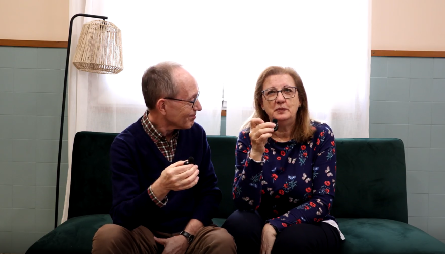 L'Albert i la Maria Lluïsa en un moment de l'entrevista L'Albert i la Maria Lluïsa en un moment de l'entrevista